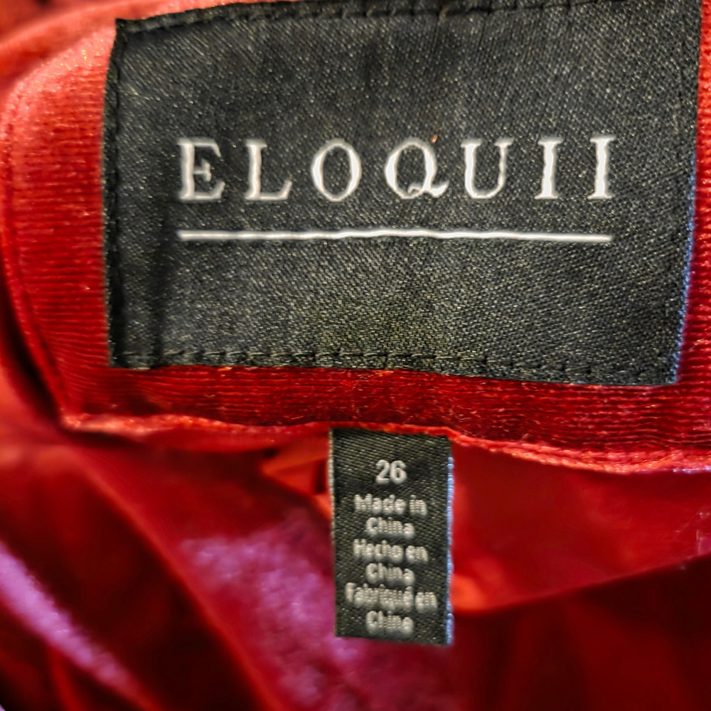 Eloquii Red Velvet Blazer Plus Size 26 - Picture 5 of 7